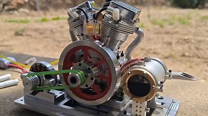 Cison Panhead V2 modified load, ultra-low idle Stirlingkit.com #stirlingkit #V2 #engine Link : https://bit.ly/3Z8r30r | Stirlingkit