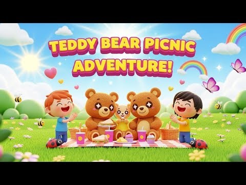 Teddy Bear Picnic Adventure | Sweet Kids Song | Preschool Sing Along