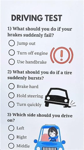 Driving Test quiz challenge - can you get 5/5? #quiz