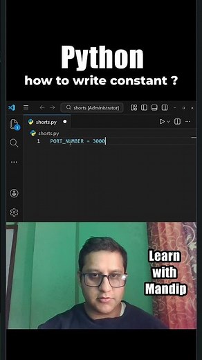 How to write constant in python ?