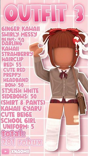 KAWAII OUTFITS UNDER 300 ROBUX #shorts