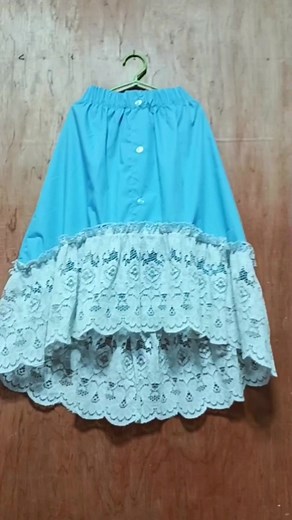 5.7K views · 50 reactions | Attached lace on kids skirt  Refashion ideas from men's shirt, full tutorial will be update on my longer video as soon as possible  #sewingtutorial #sewing #sewingproject #sewingtipsandtricks #misschediy | Miss CHE DIY | Facebook