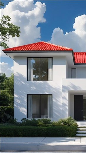 Red Tile Roof House | beautiful exterior Design.🏡