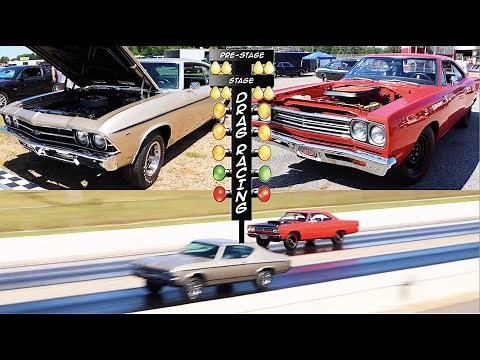1969 Plymouth Road Runner A12 vs 1969 Chevrolet COPO Chevelle | STOCK DRAG RACE