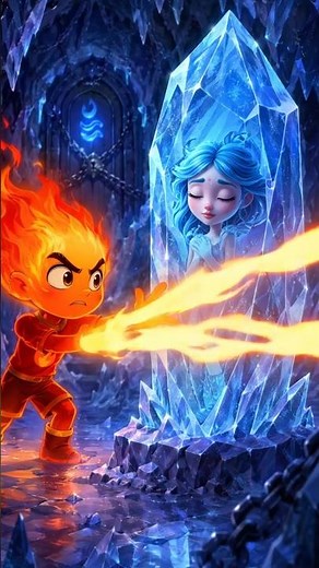 🔥 Fire Boy Saved Frozen Water Girl 💧#aishorts #trending
