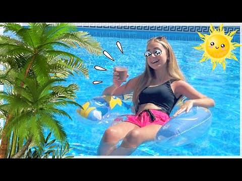 PRIMER BAÑO EN LA PISCINA 💦 RUTINA DE MAÑANA EN MI PRIMER DÍA DE VACACIONES