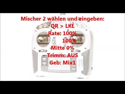 Spektrum DX8 butterfly programmieren für Anfänger