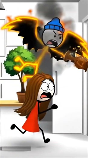 Stickman vs Exploding Sandwich | Funny 2D Animation Short #youtubeshorts