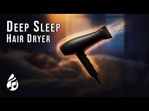 Hair Dryer White Noise • Deep Sleep & Black Screen (12 Hours)