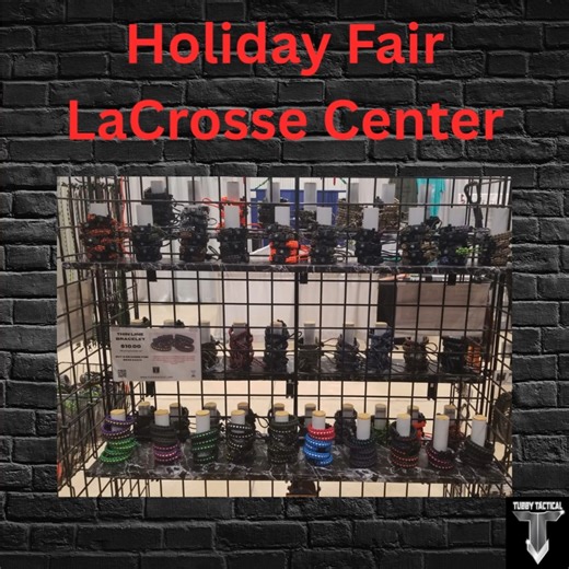 Day 2 at the La Crosse Center for the Holiday Fair! ☃️ The booth is cleaned up and ready to go with great Christmas gifts for everyone on your list! Shop with us today from 12pm-8pm, Saturday 9am-5pm and Sunday 10am-3pm. www.tubbytactical.com | Tubby Tactical