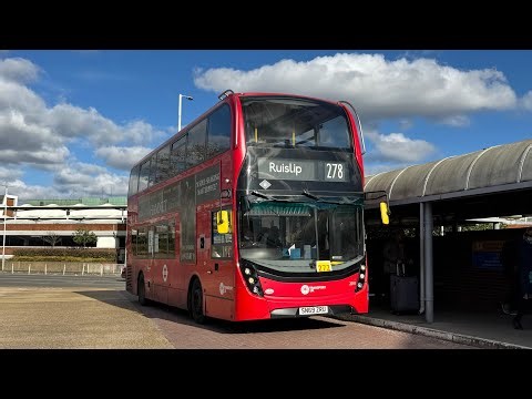 Full Route Visual. Route 278: Heathrow Airport Central - Ruislip | Enviro400MMC 2011 SN69 ZRU