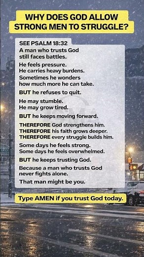 Why Does God Test Strong Men? Psalm 18:32 Explains Why Struggle Builds Faith
