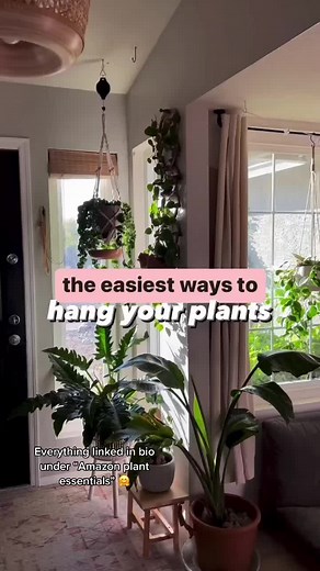 Easy Plant Hanging Ideas: Curtain Rods and Tension Rod Shelves