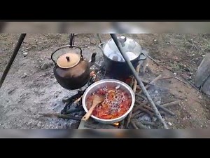 Cooked goose served with rice+special stew