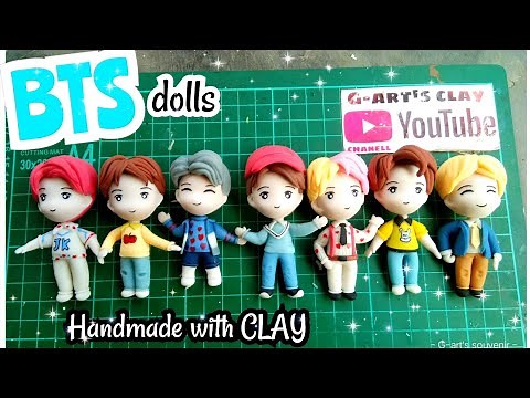 How to Make a BTS Clay Dolls - How to Make Polymer Clay , Fondant, DIY Plasticine Tutorial Easily