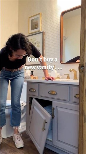 Looks Brand New! DIY Painted Vanity Makeover with Glidden®