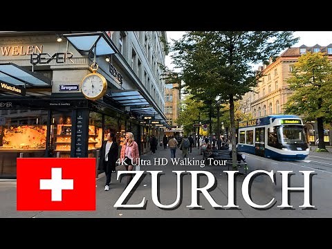 Zurich, Switzerland 🇨🇭 | Autumn Walking Tour of the Most Beautiful City in 4K Ultra HD 60fps
