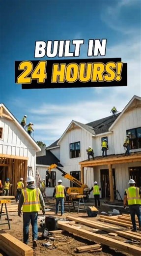 Building a Modern House in Minutes! 🏠 (Amazing Time-lapse) #USA #Construction #HouseBuild