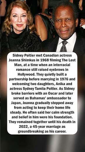 Sidney Poitier & Joanna Shimkus’s Groundbreaking Love