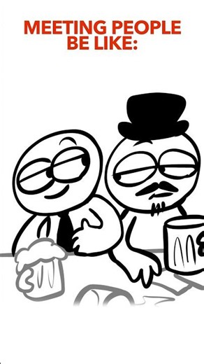 Meeting People 😅 (Animation Meme) Anim: RedFlowerCrown #shorts