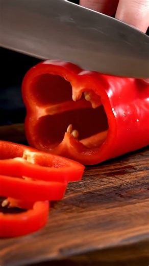 🌶️ Sharp Red Chili Slicing ASMR With Crisp Snapping Sounds 🔪