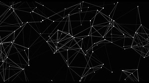 Download 3d Loop rendered abstract plexus shapes. Connection and web concept. Digital, communication and technology background with lines and dots for free