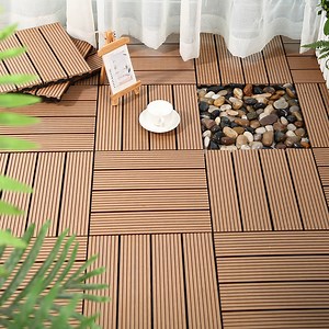 [Hot Item] DIY WPC Interlocking Outdoor Deck Tiles Weather Resistant WPC Floor Tiles
