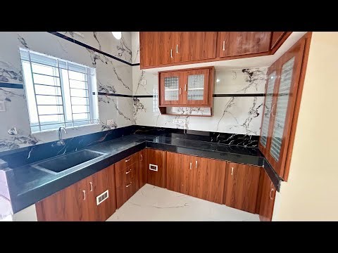 Small Budget PVC Modular Kitchen Design🔥🔥 with Dining Space and Backside Door 👌