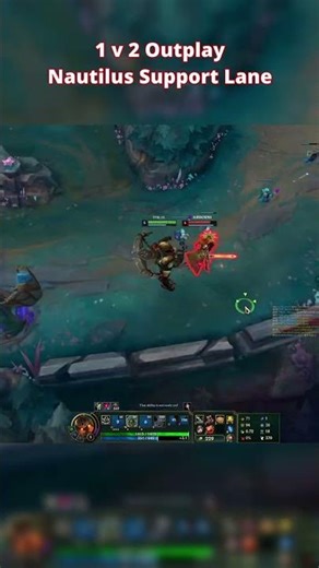 1 v 2 Outplay | Nautilus is the most broken support in the game #leagueoflegends #nautilus