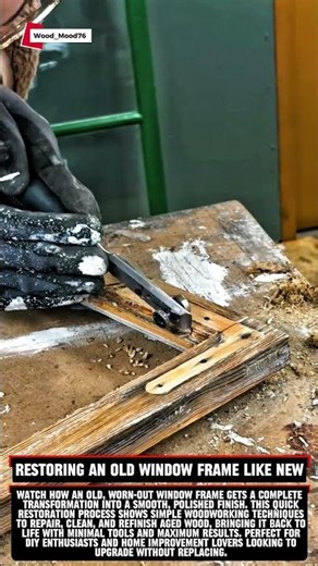 Restoring an Old Window Frame Like New #woodworking #satisfying #carpentry #wood
