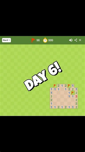 Day 6 of playing Minesweeper every day for the rest of my life