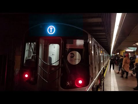 MTA: R179 T train arriving at Jamaica Centre