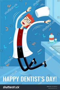 Happy Dentist Jumping Confetti On International Stock Vector (Royalty Free) 2257083023 | Shutterstock