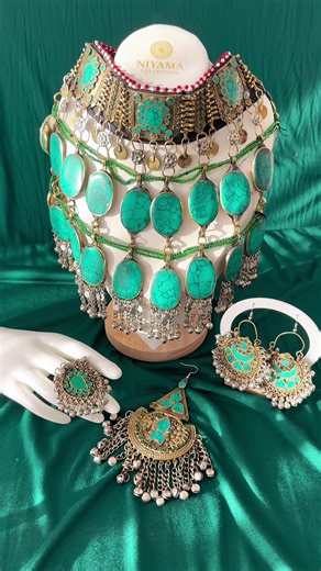 Stunning Turquoise Afghan Jewelry Set Available Now
