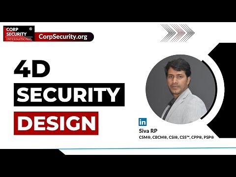 The 4D Security Design Concept - Effective Security Risk Mitigation Strategies || Siva RP