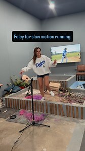 Slow motion Foley footsteps on dirt Baseball Foley #reelfoleysound #foley #foleyartist #baseballfoley @dodgers #DodgerStyle #DodgerBlue #LADodgers #BlueCrew and shoes @nike | Reel Foley Sound