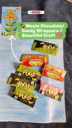 Don’t Throw Candy Wrappers🍫Try This Genius Craft!Best Out of Waste Craft |Candy Wrapper Art#craft