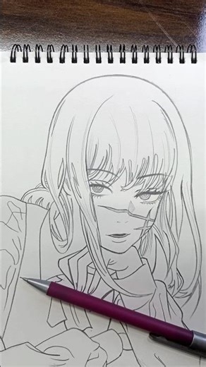Drawing Yoru face! ❤️#chainsawman #howtodraw #creativeart #shorts #KenshiYonezu #IRISOUT #art #il...