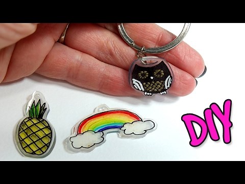 DIY Shrink Plastic Charms! How to make personalized key chains
