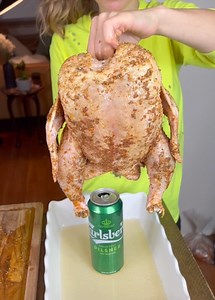 40K views · 218 reactions | how did i not know this chicken hack this cooking tutorial shows how to use a beer to make the juicest chicken roast with vegetables at home in your kitchen! great dinner for the family or to meal prep for the week. This original video was produced by rick lax, network media and Brooklyn b | Home Hacks & Easy Snacks | Facebook