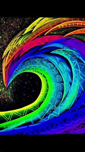 #onthisday . Hawaiian tribal wave. Blacklight. This is how I get my inspiration, been studying these designs for a while . .#fyp#hawaiian#tribal#polynesian .