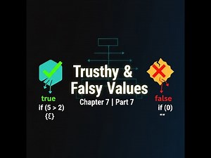 JavaScript Truthy & Falsy Values Explained | Chapter 7 Part-7 | Beginners