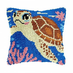 DIY Latch Hook Pillow Kit: Ocean Turtle Design - Etsy Canada