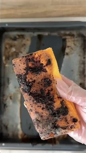 Oven Cleaning Magic: Watch the Grease Melt Away! ✨ #cleantok #cleaningenthusiast #cleaning