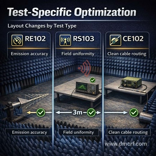 Optimizing 3m Chamber Layouts for MIL STD 461 Test application