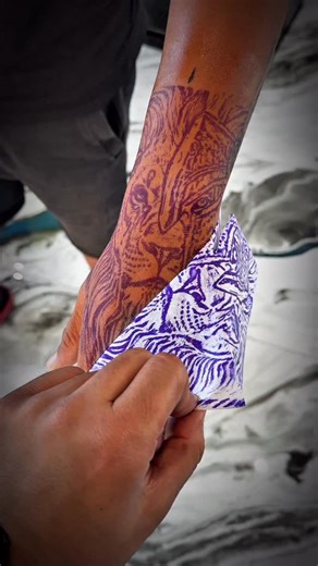 Lion hand Tattoo #tattoo #brampton #tattooartist #lion #hand | Brownzinkstation
