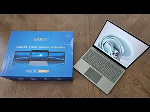 KPKUE 13.3'' Type-C Triple Portable Monitor for Laptop, 1080P Screen Extender One Cable Connect