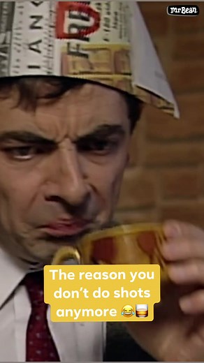 when the drink hits different 😂🥃 #mrbean #mrbeanmemes #shots #drinks #reels | Mr Bean