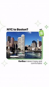6 comments | Weekend plans? Hop on OurBus from NYC to Boston and explore history, food, and stunning views - all without the stress of driving. Book now and use code 10MARCH for 10% off #WeekendGetaway #BostonTrip #TravelWithOurBus #ExploreBoston #OurBusJourney | OurBus | Facebook