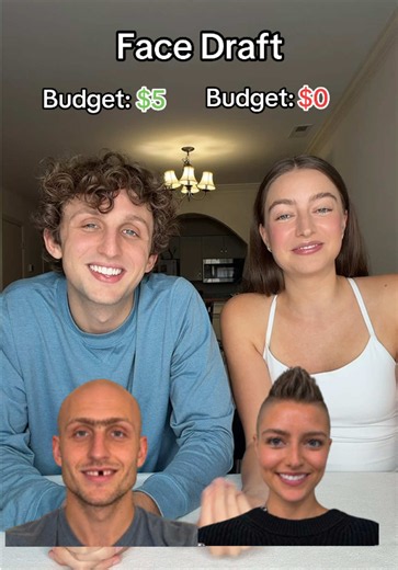 Who built the BETTER face 🤔? #samandjulia #draft #game | draft game